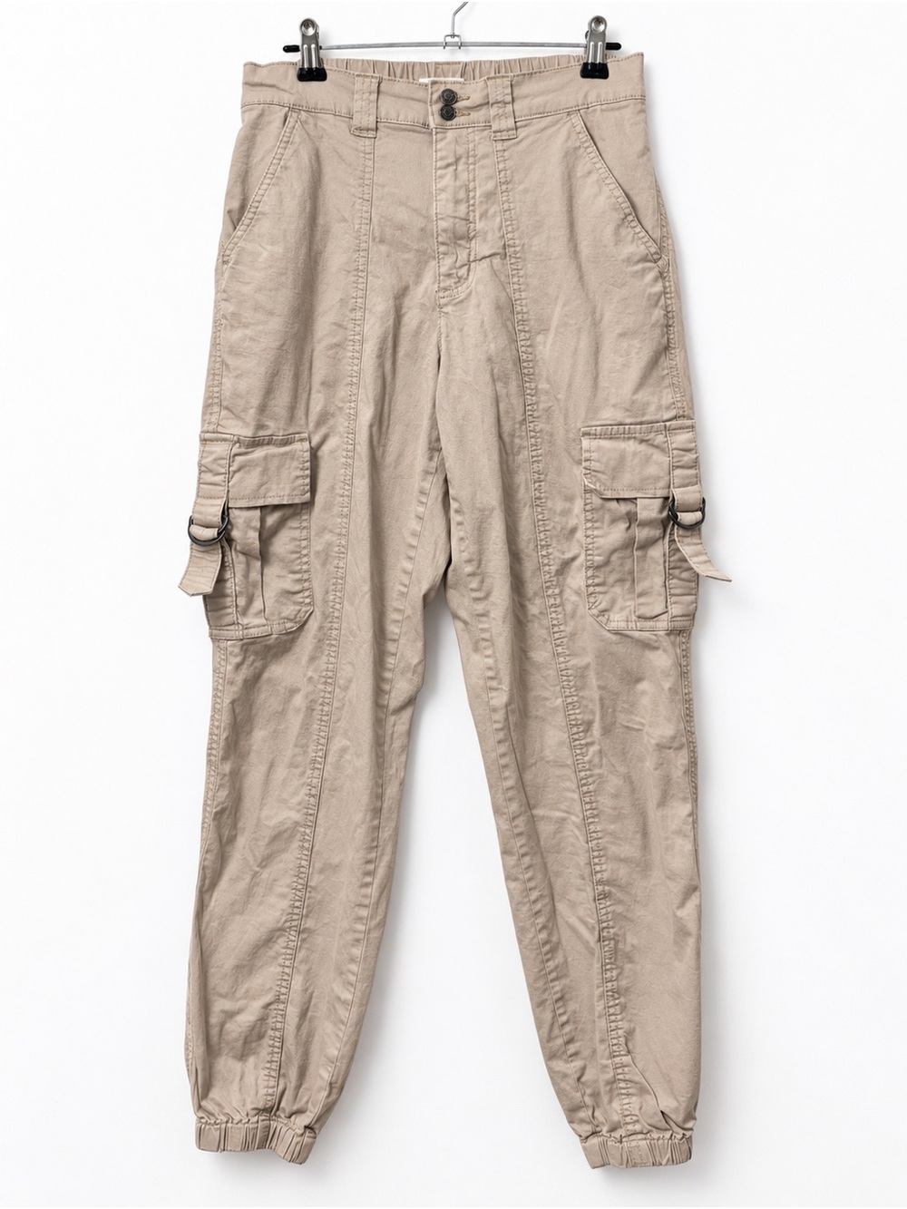 Garage Men's Beige Cargo Pants with Utility Pockets